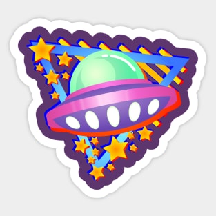 Behold the Retro UFO Sticker